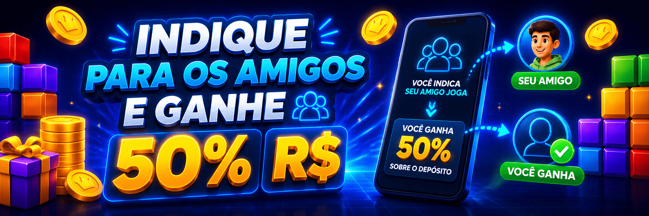 Indique amigos e ganhe comissão